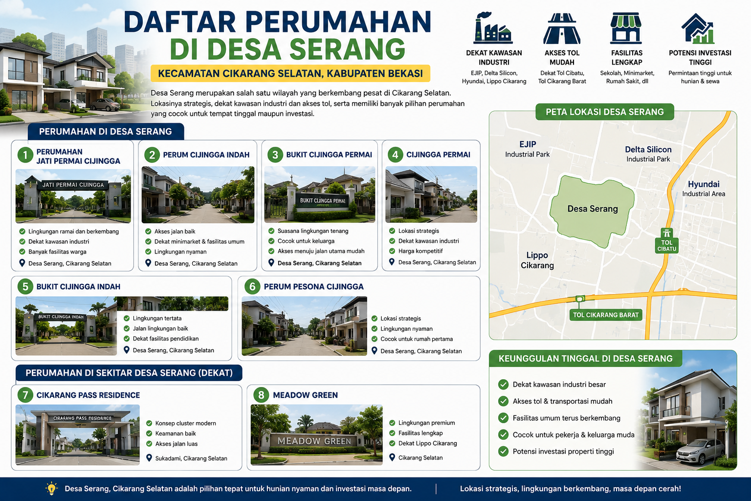 Perumahan yang berlokasi diCikarang selatan